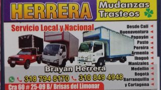 empresas de transporte en cali Herrera Acarreos Mudanzas Trasteos