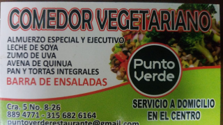 restaurantes comida rapida vegetariana cali PUNTO VERDE COMEDOR VEGETARIANO